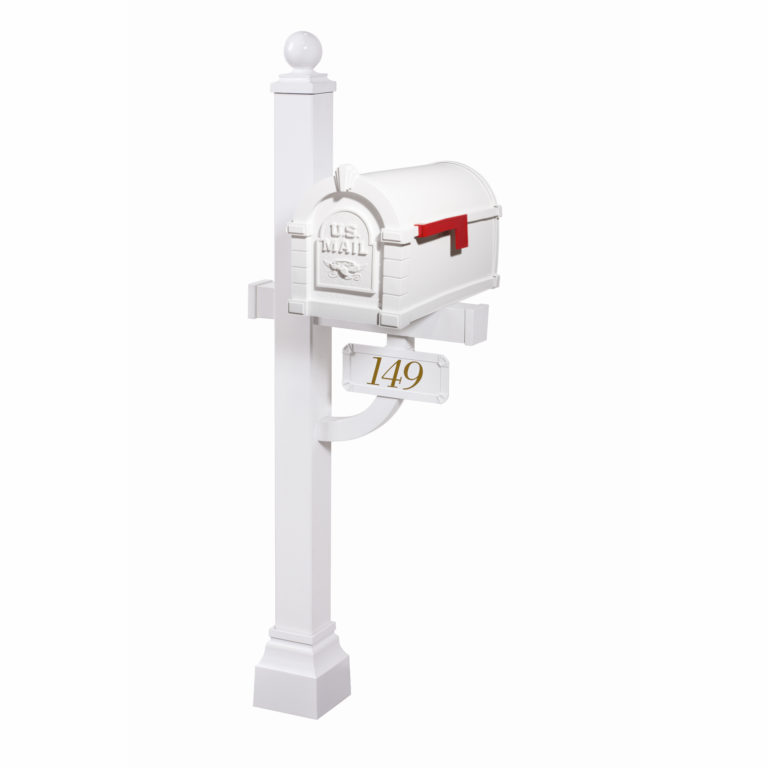 Gaines Signature Keystone Mailbox with Deluxe Post