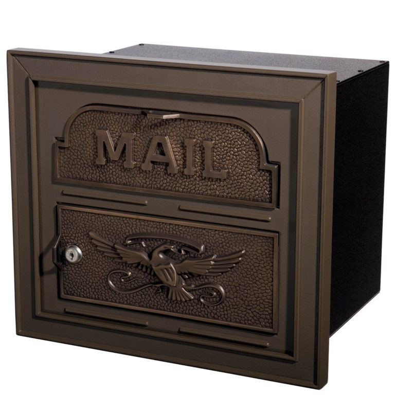 Gaines Locking Classic Faceplate Column Mailbox Bronze With Antique ...